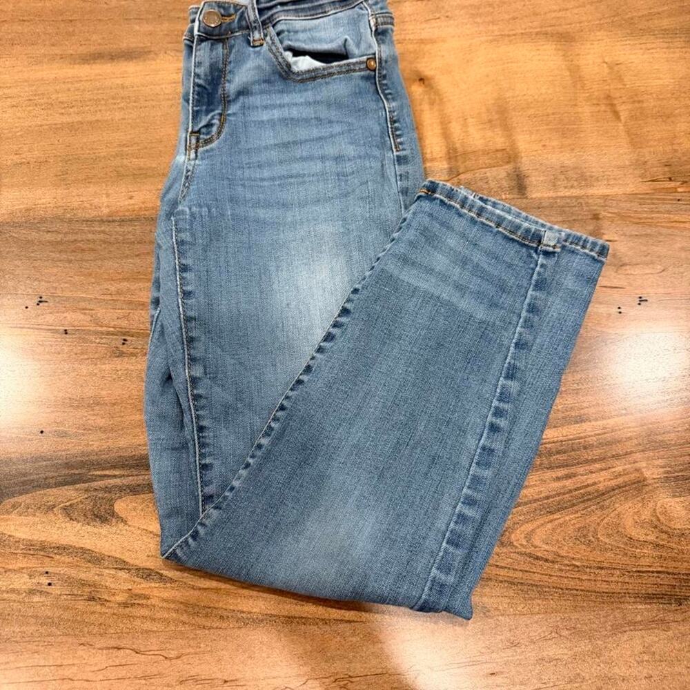 Judy Blue Los Angeles Stretch Straight Leg Cropped Jeans Medium Wash Denim 5/27